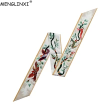 "Дерево жизни" Олень люксовый бренд шарф женский шелковый шарф дизайн сумка для волос шейный тонкий шарф спортивное полотенце Foulard Femme Hijab