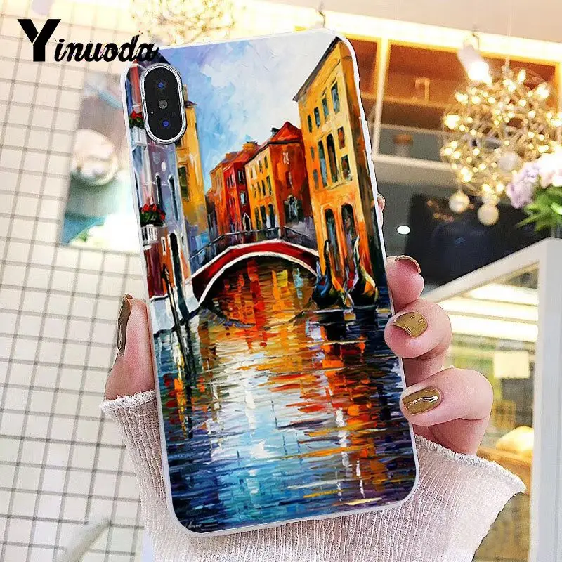 Yinuoda Italy night in venice Transparent Phone Cover Case for iPhone 8 7 6 6S Plus X 10 5 5S SE XR XS XSMAX Coque Shell Fundas - Цвет: 8