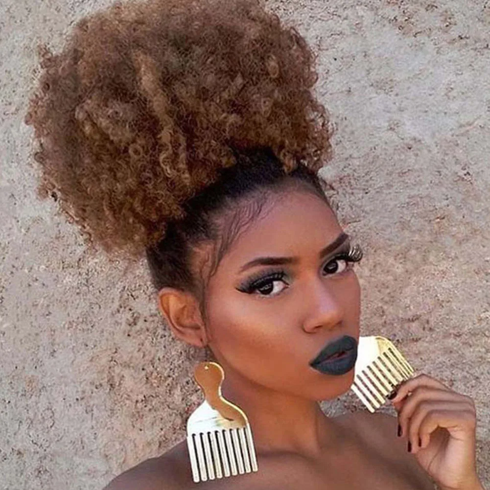 

Wrap Chignons Fashion Puff Style Hair Bun Makeup Clip In Short Party Drawstring Women Ponytail Extensions Curly Wig