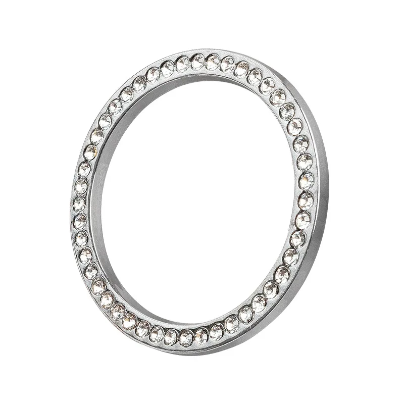 40mm/1.57" Auto Car Bling Decorative Accessories Automobiles Start Switch Button Decorative Diamond Rhinestone Ring Circle Trim