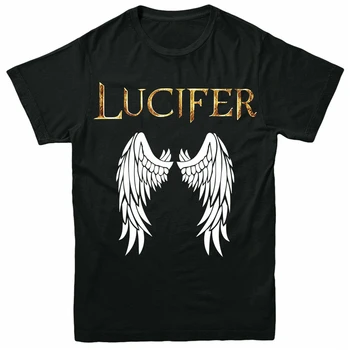 

Lucifer Morningstar T-Shirt, Tom Ellis Wings Of The Devil Adult & Kids Tee Top Streetwear Funny Tee Shirt
