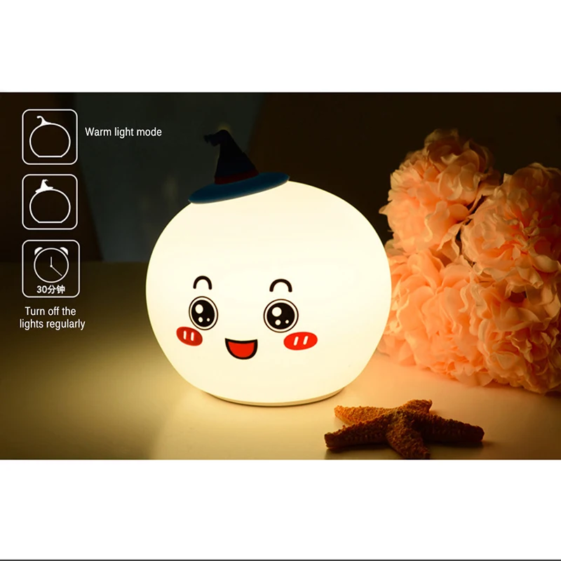 Halloween Night Light With Touch Switch Charging Light Christmas Holiday Party Decorative Table Pumpkin Lights Birthday Gifts