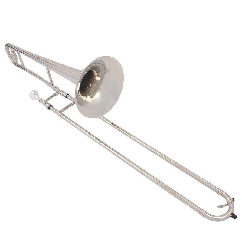 SLADE Alto Trombone латунь серебристый Лак Bb тон B плоский ветер начинающих музыкальный инструмент с cupronicel мундштук очистки St