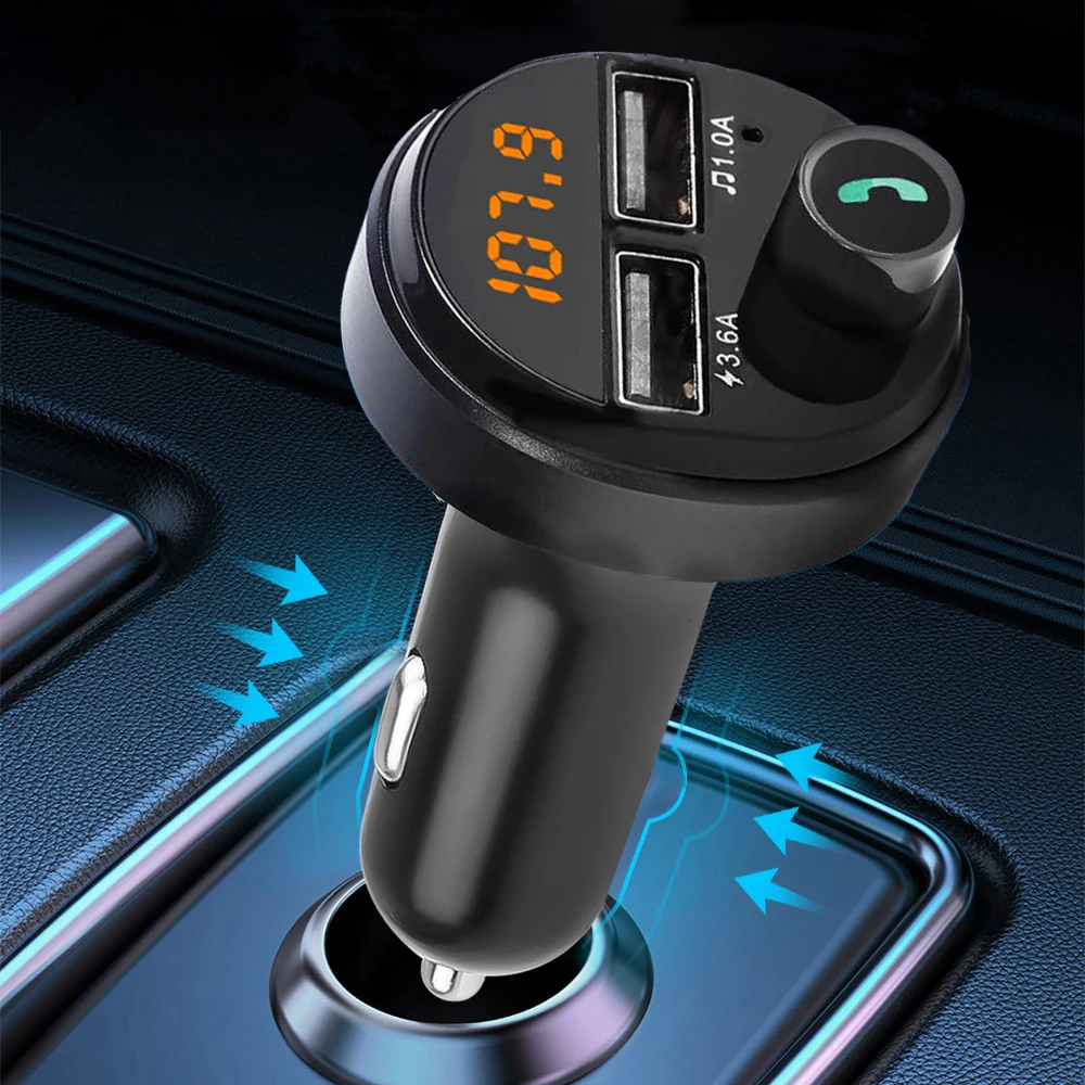 USB AUX fm-передатчик модулятор Bluetooth Handsfree автомобильный комплект аудио TF карта MP3-плеер адаптер 4.6A двойной USB телефон зарядное устройство