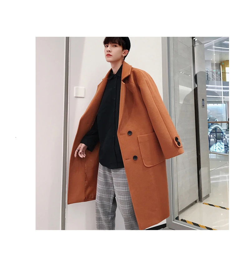 Winter Windproof Outwears Men Fashion Jackets Men Slim Fits Coats Business Mens Long Black Hot Sale Abrigo Largo Hombre