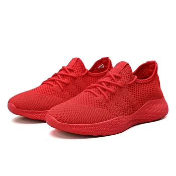 

Summer Sneakers Men Casual Shoes Red Trainers Running Shoe Sport Sneakers 2020 New tennis basket chaussure homme Big Size 49