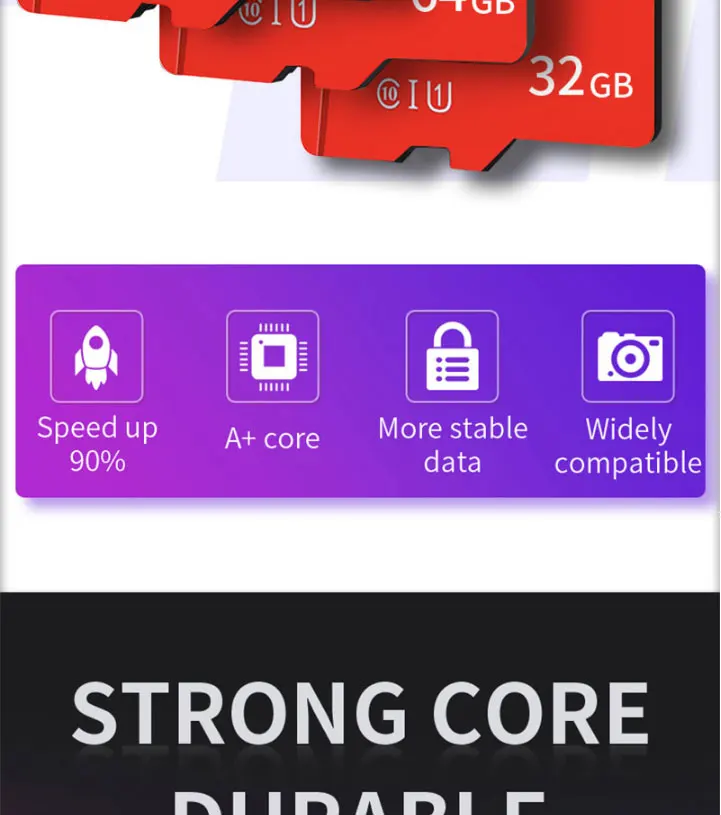 Micro card 64GB flash memory card 128GB MEMORI CARD 256GB SD CARD 32G TF card for Mobile phone audio monitoring driving recorder