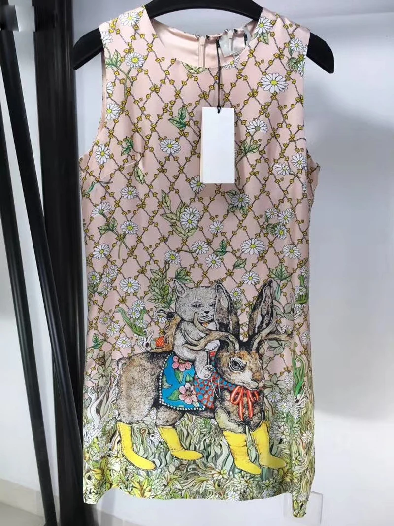 Dress Print Fashion Runway Dress Women Mini Sleeveless Casual Dress Dress Print Fashion Runway Dress Women Mini Sleeveless Casual Dress