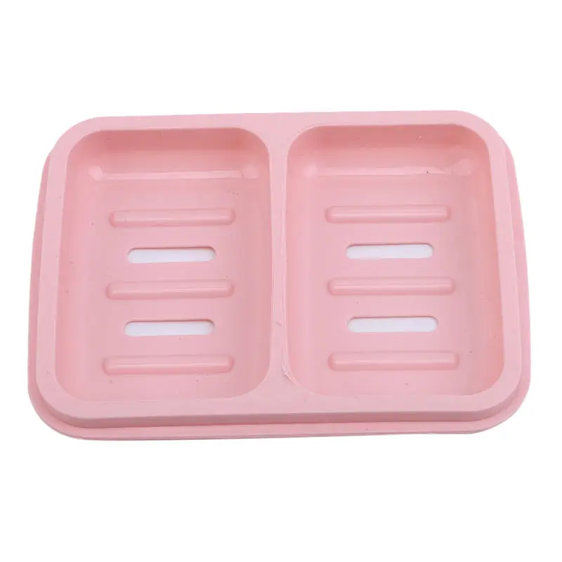 pink Полезный креативный катамаран двухъярусная мыльница для воды, водонепроницаемая мыльница для посуды, крышка, ПП, двойная сетка, мыльница, дренажная пластиковая мыльница - Цвет: pink