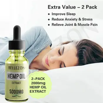 

VIBRANT GLAMOUR 30ml Hemp Oil Hemp Seeds Oil Extract Drop for Pain Relief Reduce Anxiety Better Sleep Essence