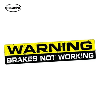 

HotMeiNi 15cm x 3cm Car Sticker WARNING BRAKES Decal Vinyl JDM Vintage Retro Old School Waterproof Car Styling Graphics