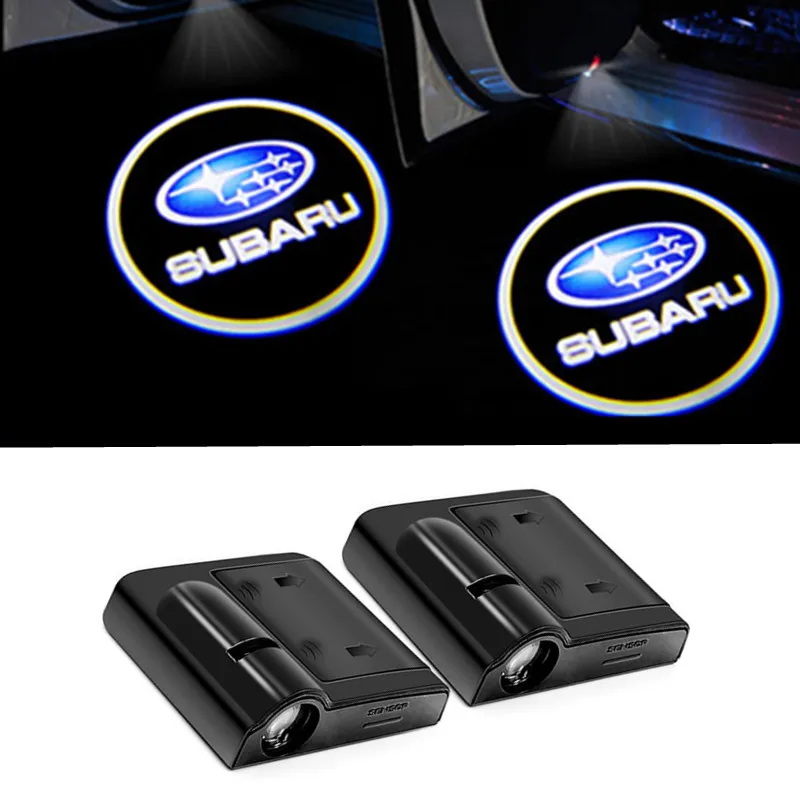 2Pcs Car Logo Door Welcome Light LED Projector Laser For Subaru B9 Tribeca Baja BRZ Forester Impreza Justy Legacy Loyale | Автомобили и