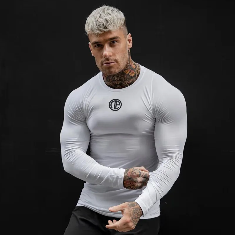 Fashion New Men Fitness Long Sleeve 