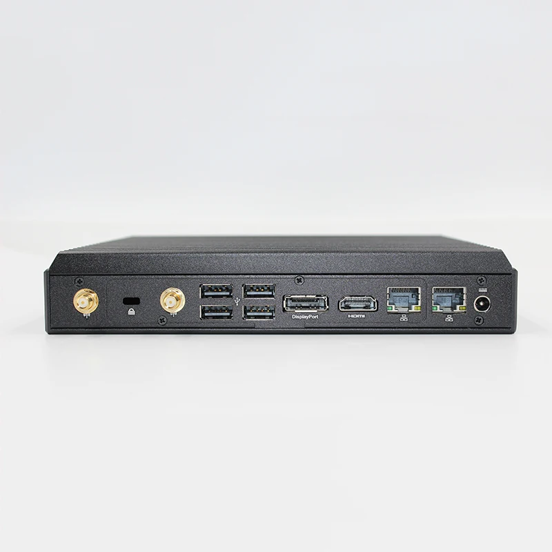  AMD 2500U Mini PC Quad Core Linux Fanless minipc 2*LAN 6*USB HDMI