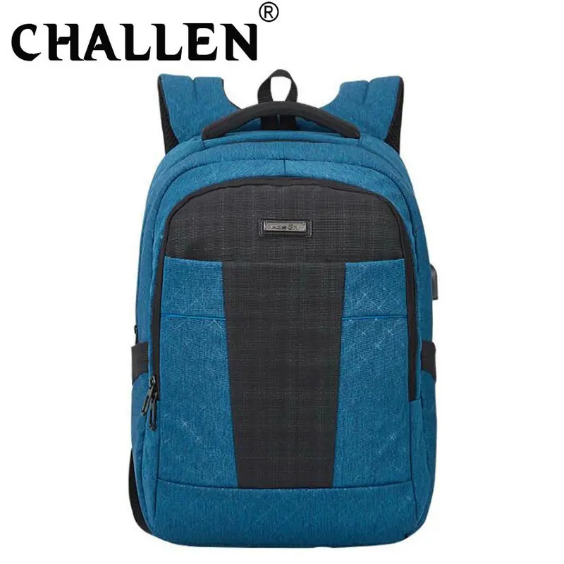 Men's Large capacity travel backpack Business Bag Laptop Usb Backpack Woman School Bag Male Leisure Backpack C44-33 - Цвет: Синий