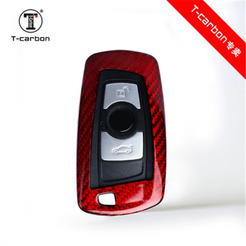 100% чехол для автомобильного ключа из углеродного волокна BMW F20 F21 F22 F23 F30 F31 F32 F33 F34 F36
