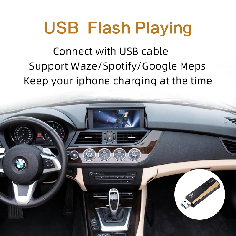 Wi-Fi беспроводной Apple Carplay Car Play Android Авто зеркальное зеркало Модифицированная NBT CIC Z4 2013- для BMW Поддержка камеры заднего вида