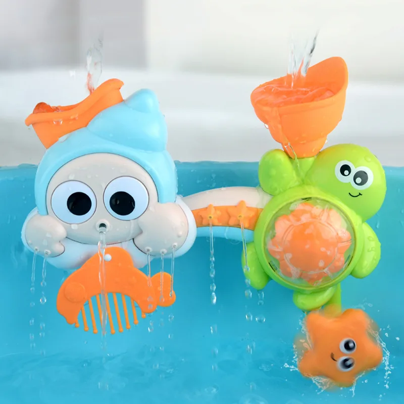 QWZ Bath Toys Pipeline Water Spray Shower Game Elephant Bath Baby Toy for Children Swimming Bathroom Bathing Shower Kids Toy 23