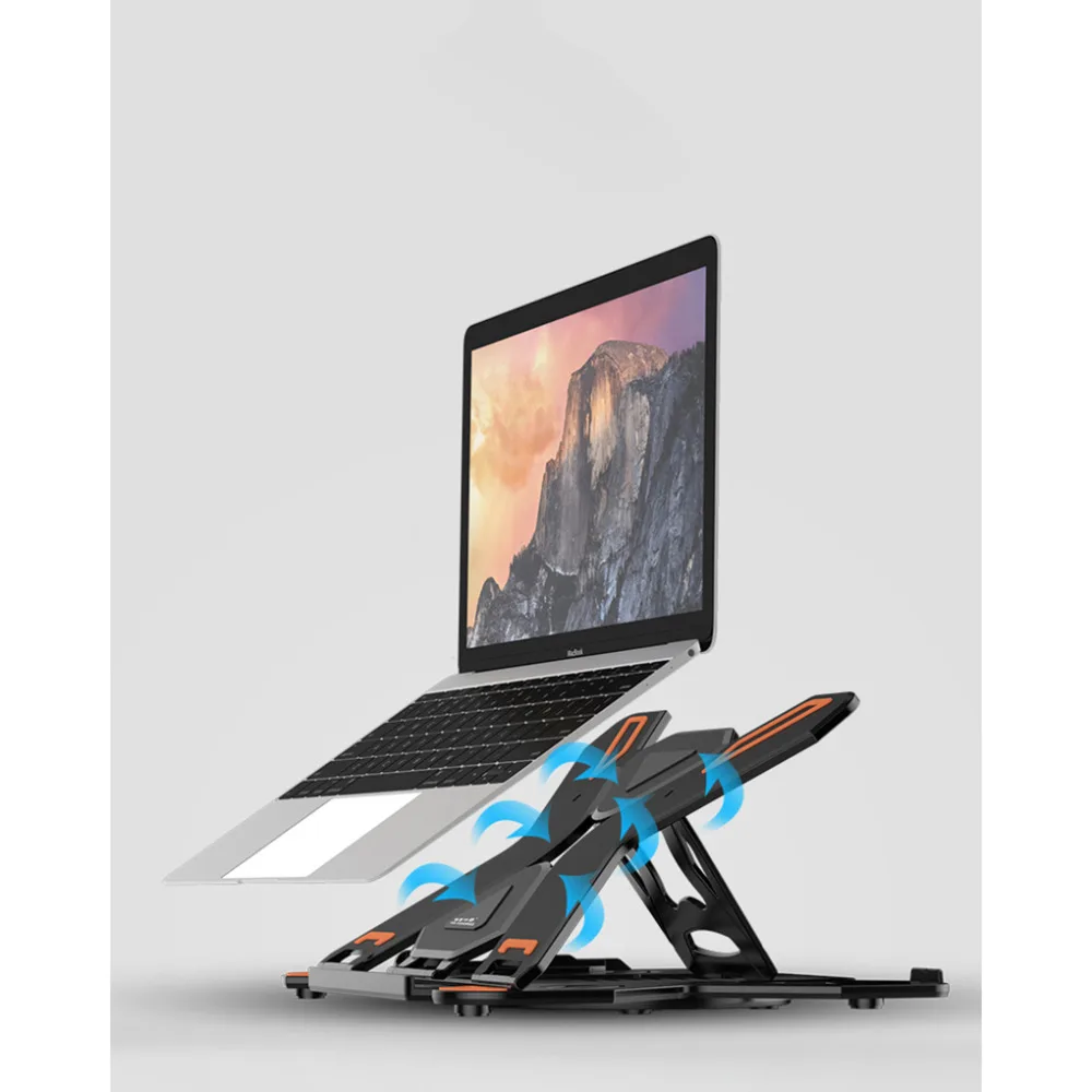 360 Вращающаяся подставка для ноутбука Складная подставка для ноутбука Macbook lenovo держатель для ноутбука охлаждающий кронштейн для компьютера с держателем для телефона