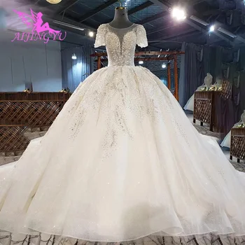 شراءAIJINGYU فساتين كبيرة الحجم بذلة الثنيات الزفاف المصممين الزفاف Gownes دبي فستان الزفاف