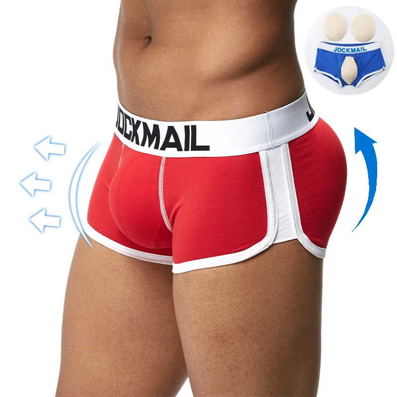 JOCKMAIL сексуальное мужское нижнее белье пенис и увеличитель бедер ягодиц подбитые