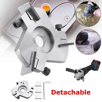 

75mm Woodworking Blade Wood Carving Coffee/Tea Table Triangle Blade Carving Knife Angle Grinder Grinding Three-leaf Blade Root