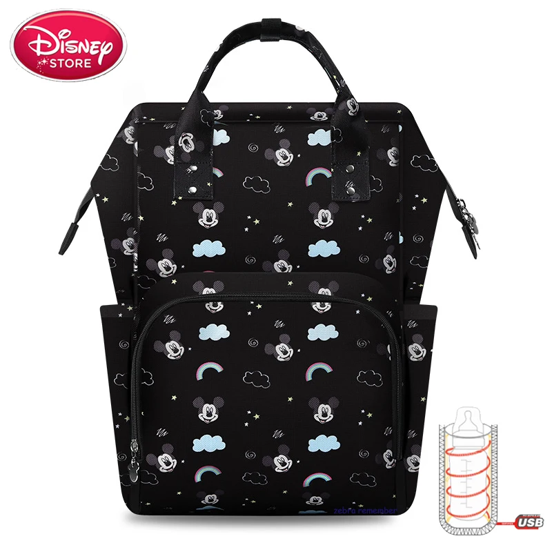mickey Подлинная сумка Диснея модная сумка для мумии пеленок рюкзак Оксфорд подгузник сумка для беременных для ухода за ребенком Микки Минни сумки с изображением мыши - Цвет: mickey