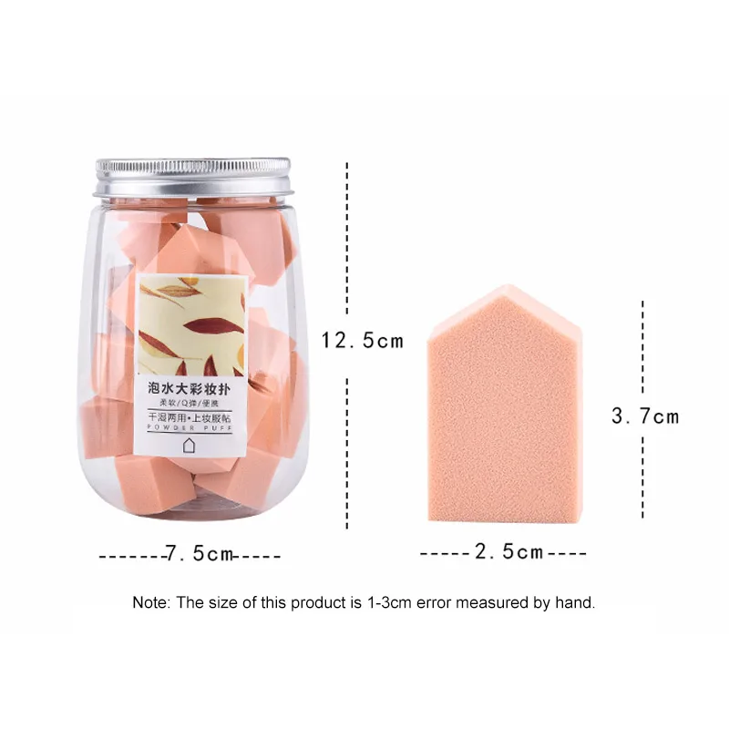 15pcs Diamond Powder Puff Soft Comfortable Dry And Wet Dual-use Makeup Puff Cosmetic Puff