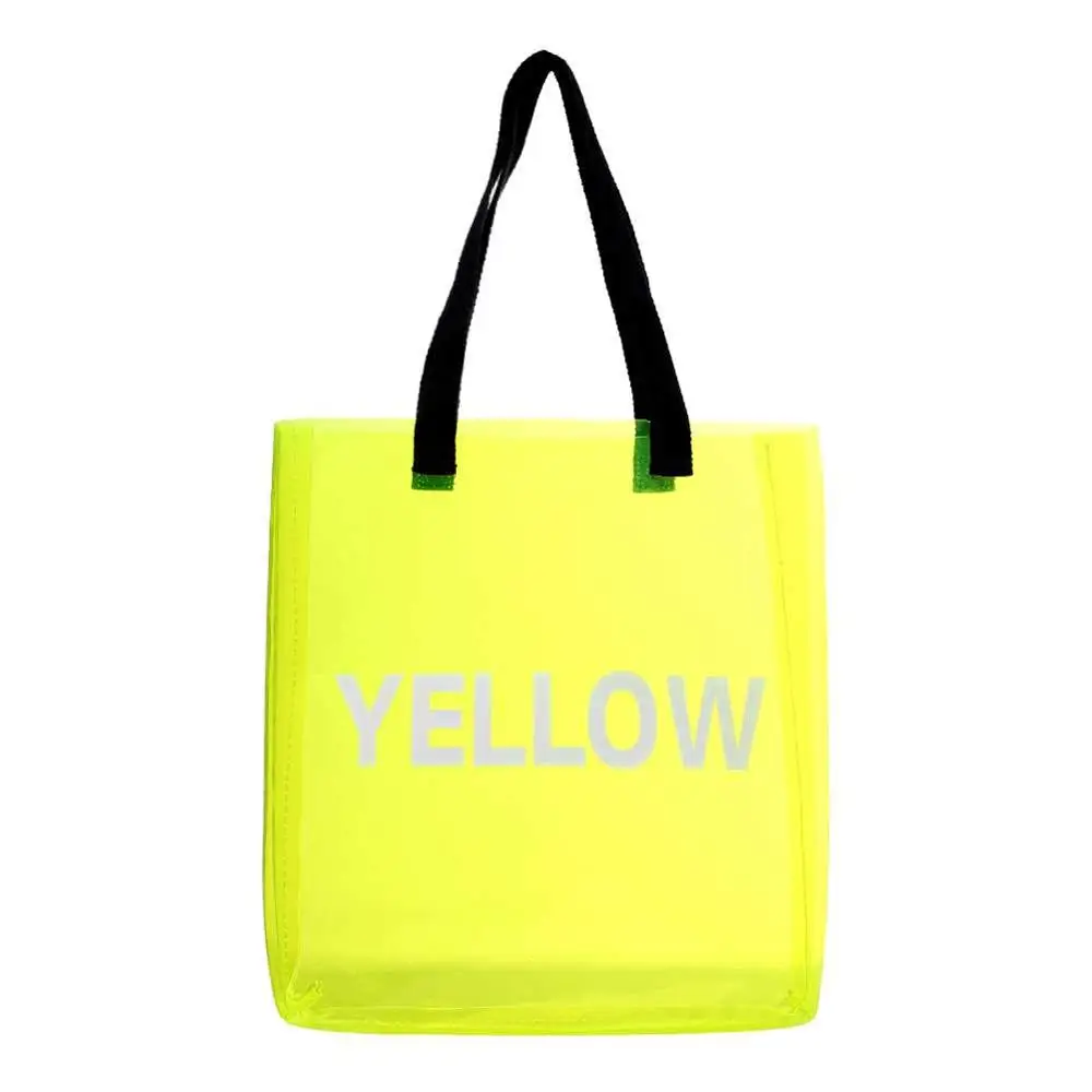 Женская Мода с прозрачными плечиками, Комплект карман сумки из натуральной кожи 2 шт./компл. с прозрачными плечиками, Сумки клатч Сумки для покупок - Цвет: Yellow 01
