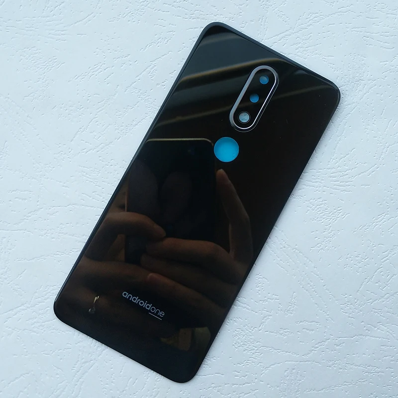 Для Nokia X6 6,1 Plus, стеклянный задний корпус, задняя крышка, чехол для батареи, задняя крышка для телефона, автозапчасти с объективом камеры+ логотип