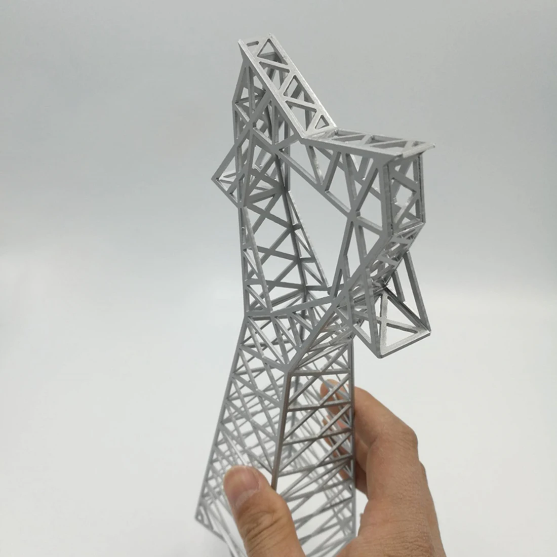 20x4,7x4,7 см Сова в форме DIY песок настольная башня Модель Высокое напряжение передачи башня украшения-серебристо-серый