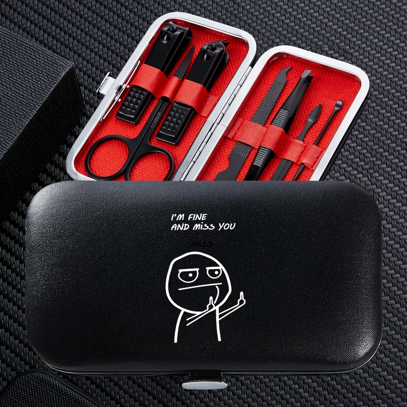 7 pçs de aço inoxidável conjunto clippers