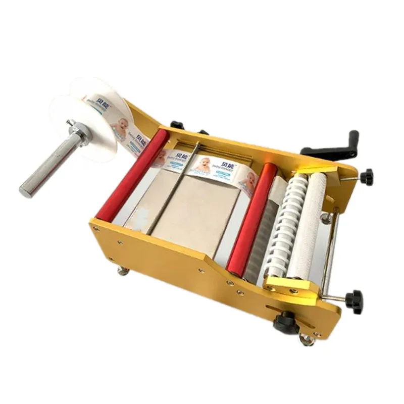 

manual adhesive labeling machine for round plastic bottles