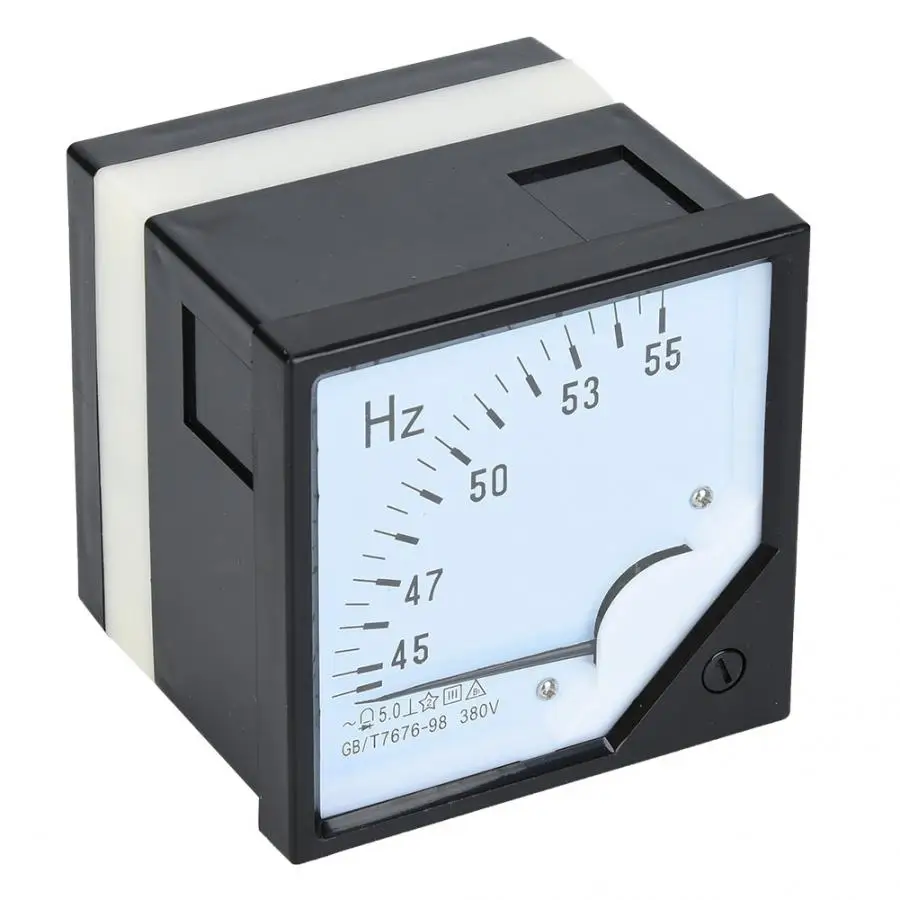 Квадратный панельный частотомер 45-55Hz AC 380V 1,5 Высокоточный тестер частоты для химической электрической энергии