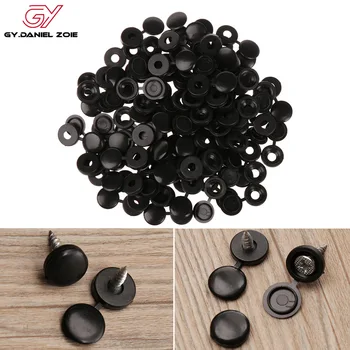 

20Pcs Zinc Screw and Hinged Plastic Fold Snap Protective Cap Button Nuts Cover Bolts Protect Car Furniture Exterior Clip