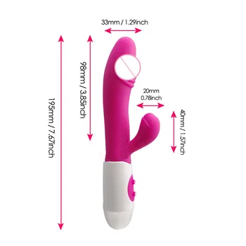 G Spot Dildo Rabbit Vibrator for Women Dual Vibration Silicone Waterproof Female Vagina Clitoris Anal Massager Sex Toys Shop 5