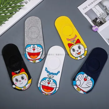 

Cartoon Doraemon Woman Sock Dorami Ladies Socks for Women Solid Casual Short Sox Couples Cotton Summer Anime Cute Funny Sokken
