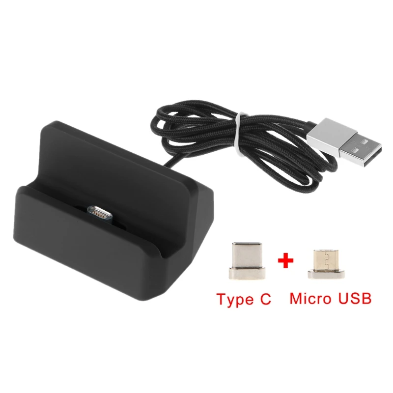 Магнитный Micro USB+ разъем usb type C зарядная станция Док-станция для телефона Android S8 Note8 Xiaomi 5 6 Onelus 2 3 5