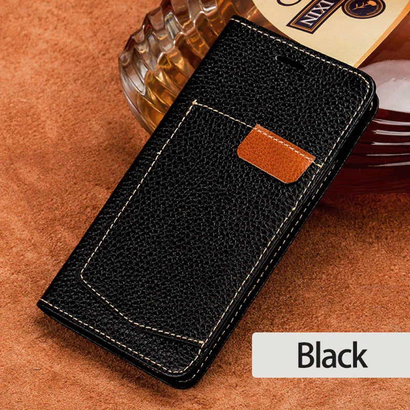 Black Флип Чехол Для samsung S6 S7 край S8 S9 S10 плюс A20 A30 A50 A70 прямоугольной формы из воловьей кожи для Note 8, 9, 10, плюс A5 A7 A8 J5 J7 чехол - Цвет: Black