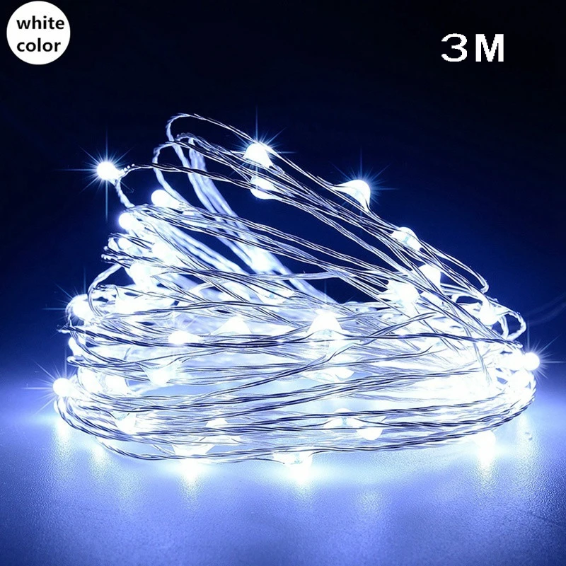 White-3m 3x1/3x3 м светодиодный фонарь-занавеска с водопадом, рождественские украшения для дома, новогодние украшения, новогодний декор - Цвет: White-3m