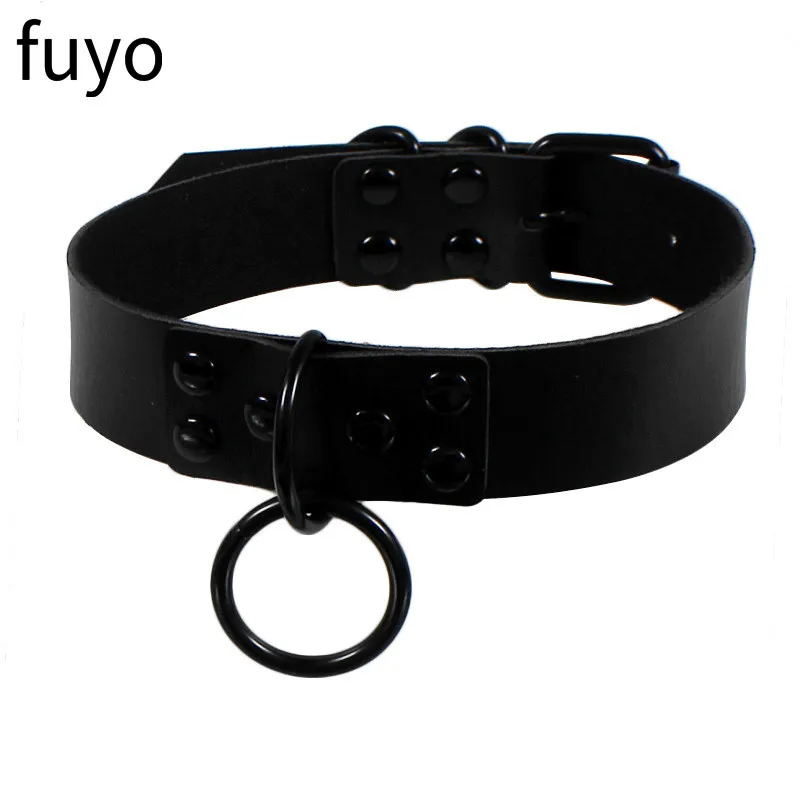 2021 New Sexy Punk Choker Collar Leather Choker Bondage Cosplay Goth Jewelry Women Gothic Necklace Harajuku Accessories 6