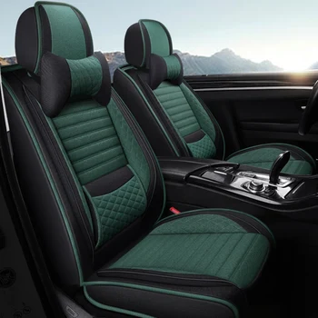 

Full Coverage flax fiber car seat cover auto seats covers for kia carens ceed cerato forte k3 k5 k7 mohave