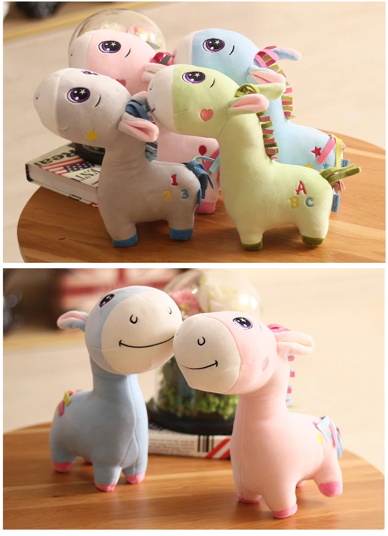 25 см Kawaii Ослик милая плюшевая кукла мягкая лошадь мягкие игрушки домашнее украшение в виде животного игрушки дети девочка ребенок Рождественский подарок на день рождения