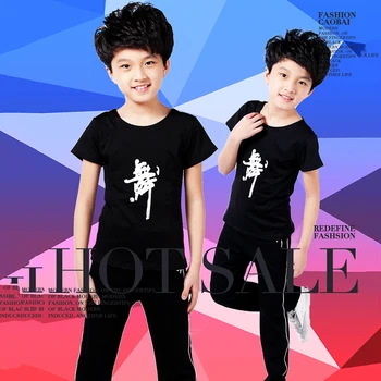 

Black Latin Dance Costume Boys Tango Salsa Ballroom Rumba Samba Cha Cha Street Dance Practice Wear Modern Dancing Outfit DC4526