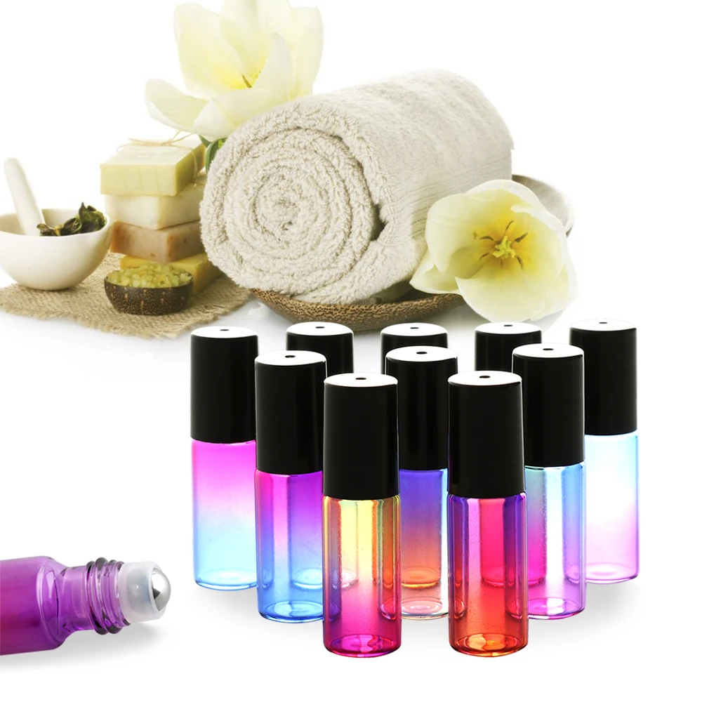 10pcs/lot 5ml Refillable Bottles Roll On Essential Oil Empty Perfume
