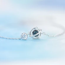 Модный 925 пробы, серебряный, голубой браслет с планетой, высокое качество, блестящий кубический циркон, дизайн, роскошные ювелирные изделия для женщин, подарок