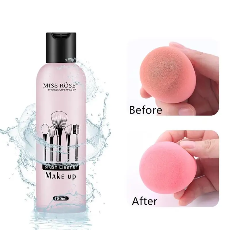180Ml Kuas Makeup Profesional Pembersih Cair dengan Cepat Membersihkan  Blush Pembersih Puff Kosmetik Alat Penghilang Spons Cair