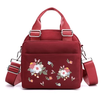 

2020 Multifunction Embroidery Travel Backpack Women's Shoulder Bags New Leisure Waterproof Nylon Rucksack Women Fashion