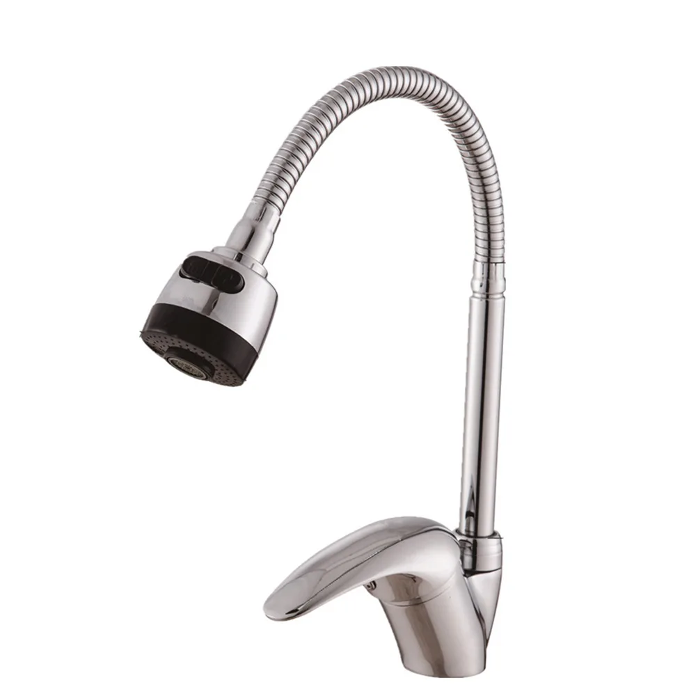 

Manufacturers Cross Border SMT Wholesale Single Handle Kitchen Washing Basin Sink Universal Brass Rotating Electroplated Cold Ho