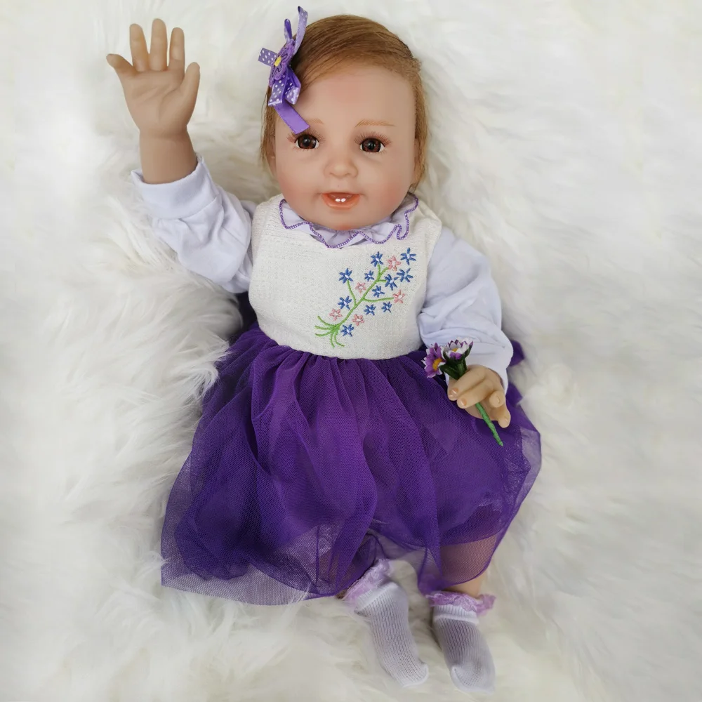 OtardDolls Bebe Reborn 22 дюймов 50 см мягкий силиконовый винил Reborn Baby Doll игрушки Реалистичные для девочек для малышей на день рождения Рождественский подарок игрушка